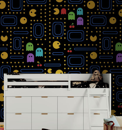 Pacman Wallpaper Mural. #7004