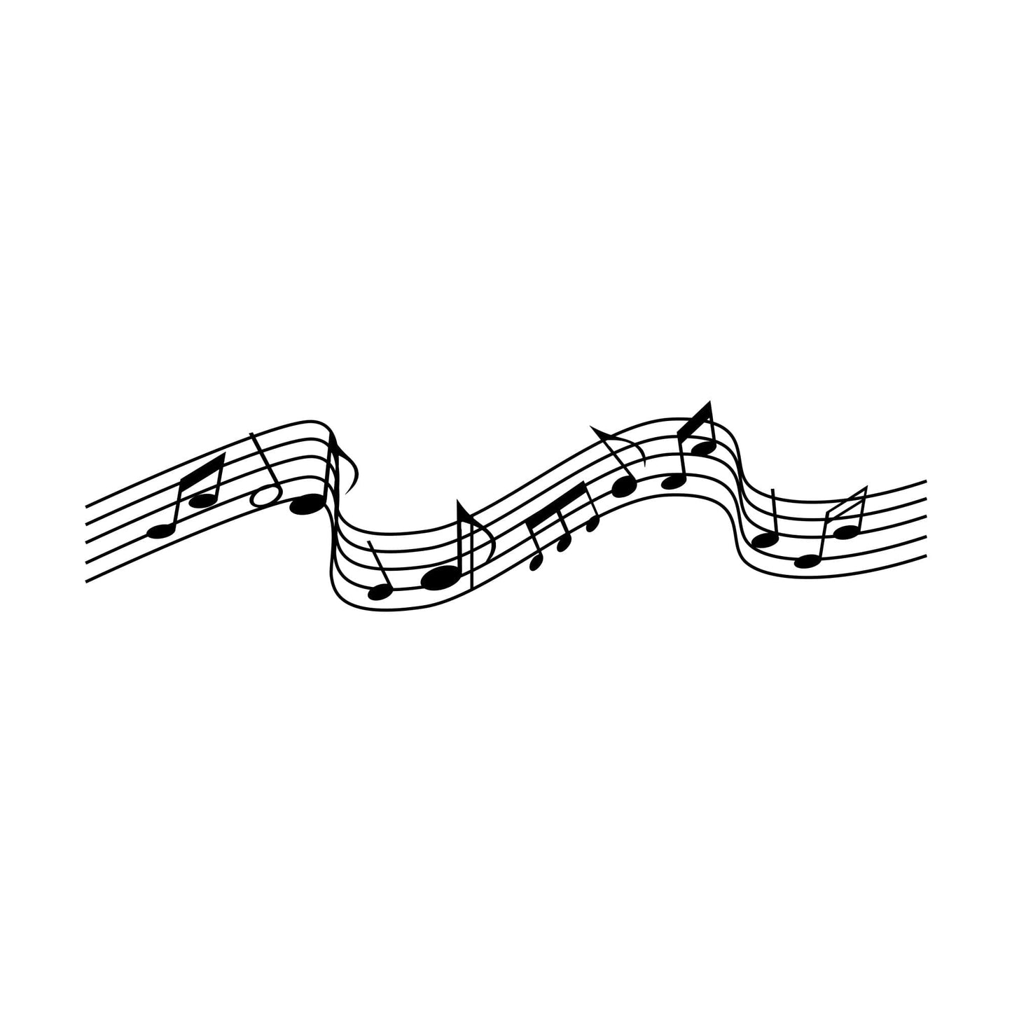 Music Notes Flowing Wall Decal Sticker. #7006