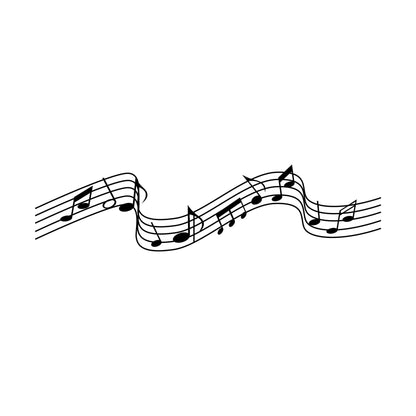Music Notes Flowing Wall Decal Sticker. #7006