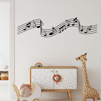Music Notes Flowing Wall Decal Sticker. #7006