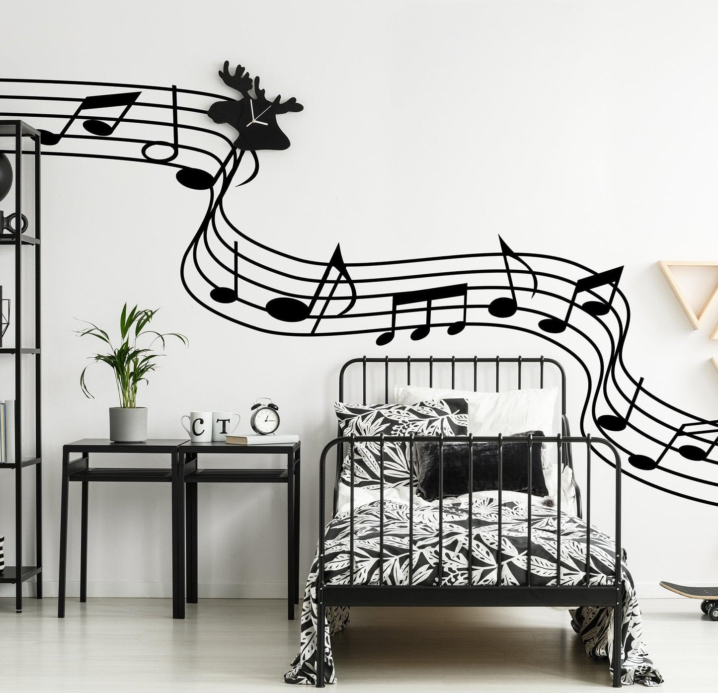 Music Notes Flowing Wall Decal Sticker. #7006