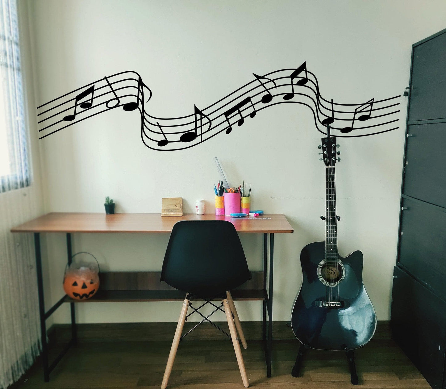 Music Notes Flowing Wall Decal Sticker. #7006