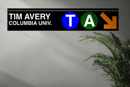 Custom Subway Sign Wall Sticker. Custom Name/Text. #7007