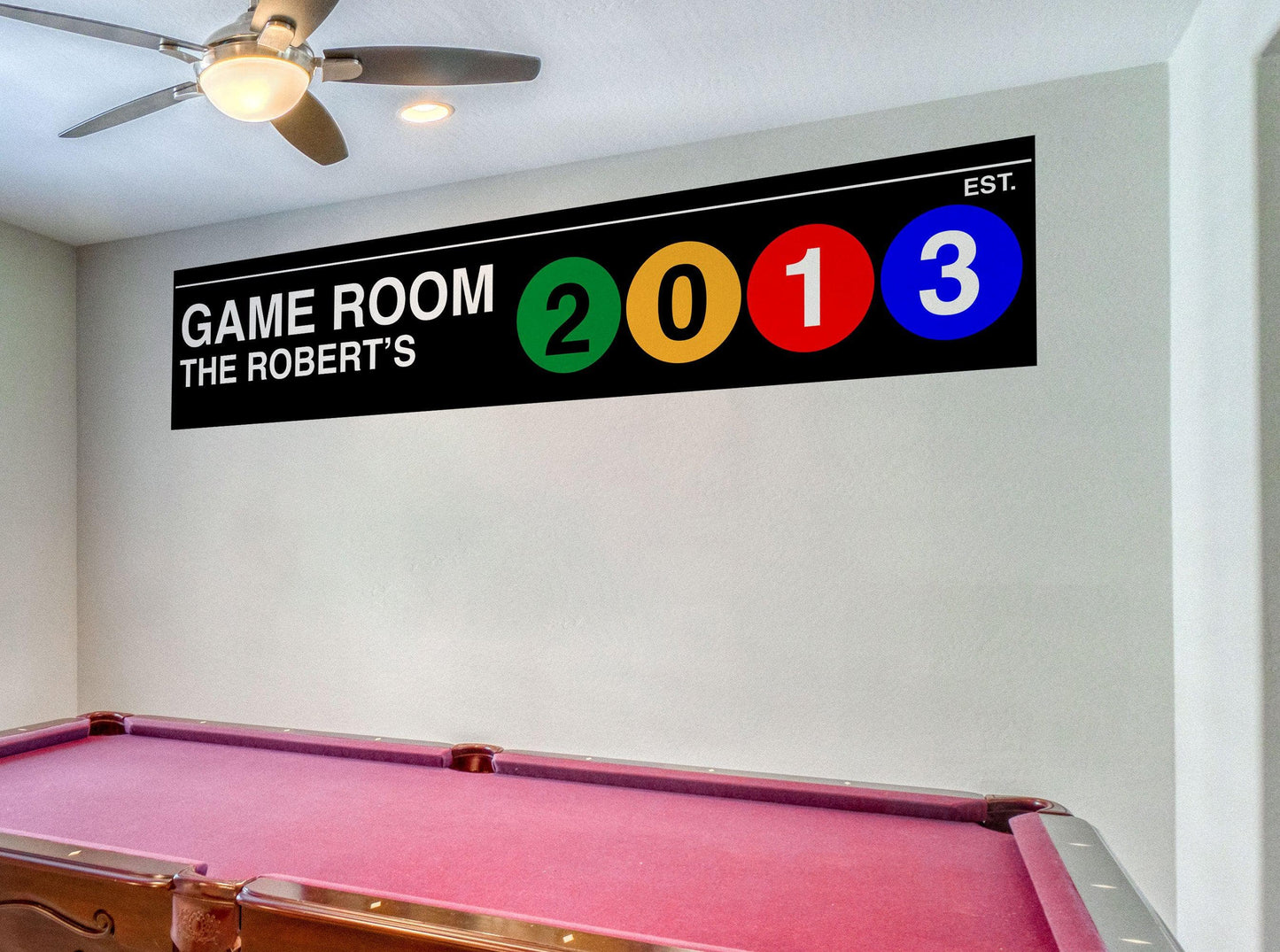 Custom Subway Sign Wall Sticker. Custom Name/Text. #7007