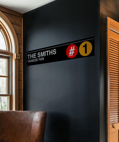 Custom Subway Sign Wall Sticker. Custom Name/Text. #7007