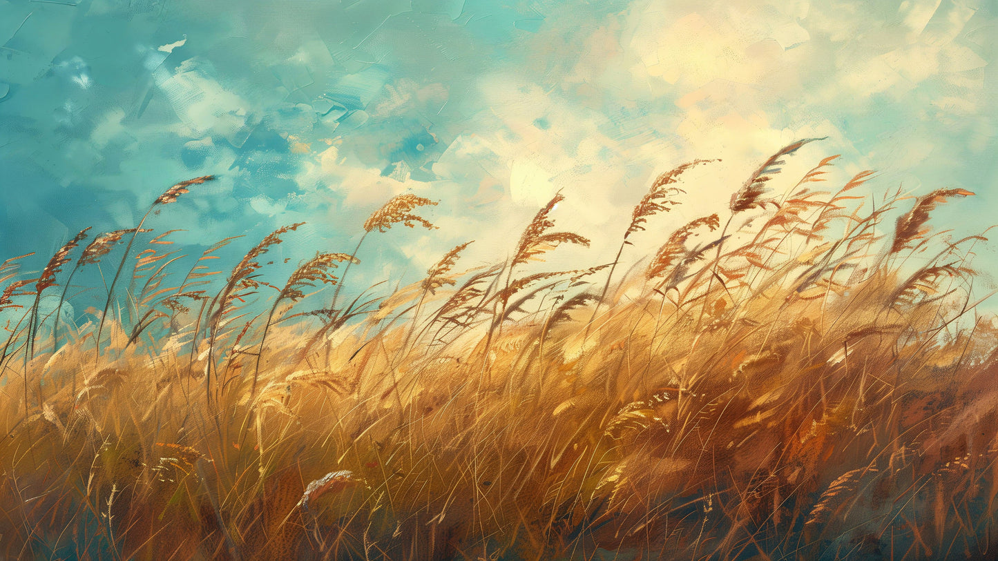 Wildgrass Wallpaper Mural. Rustic Country Farmhouse Theme. #7017