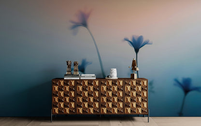 Morning Dew Misty Flower Wallpaper Mural. #7021