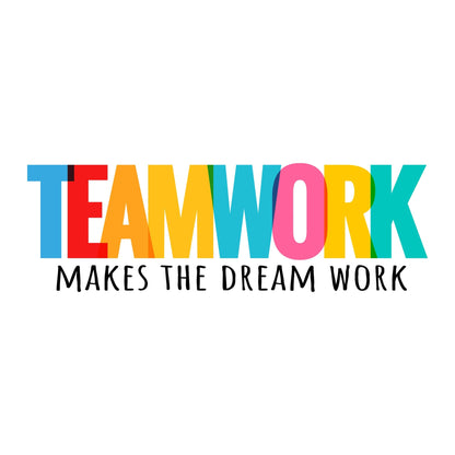 “Teamwork Makes the Dream Work” Wall Decal – Motivational Office Quote. #7025