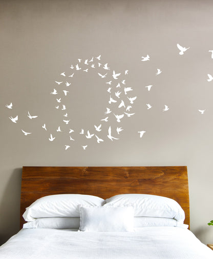 Birds Flying in Circular Pattern Wall Decal Sticker. #7030