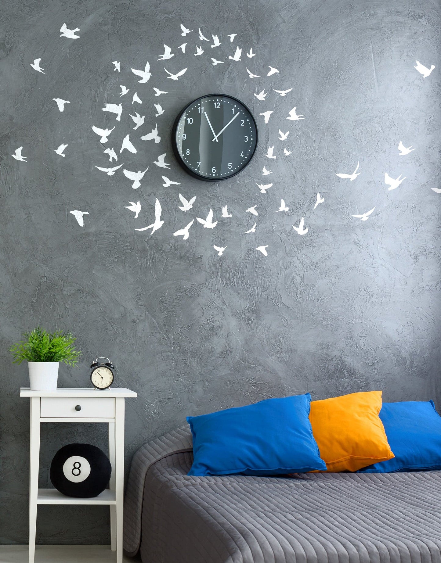 Birds Flying in Circular Pattern Wall Decal Sticker. #7030