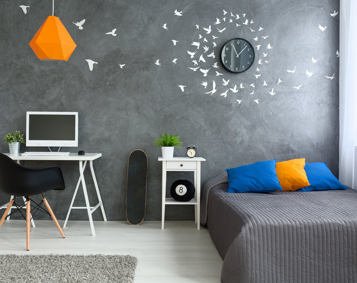 Birds Flying in Circular Pattern Wall Decal Sticker. #7030