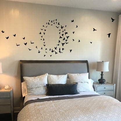 Birds Flying in Circular Pattern Wall Decal Sticker. #7030