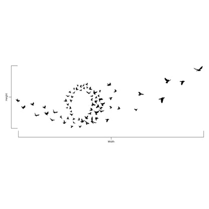 Birds Flying in Circular Pattern Wall Decal Sticker. #7030