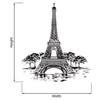Eiffel Tower Wall Decal Sticker – Paris France Travel Theme Decor. #7036