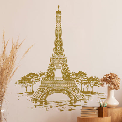 Eiffel Tower Wall Decal Sticker – Paris France Travel Theme Decor. #7036