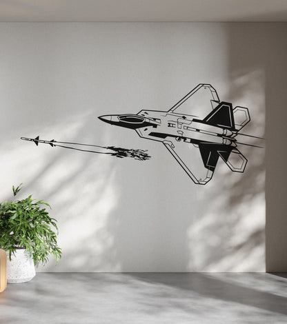 F-22 Raptor Fighter Jet Wall Decal. #7038
