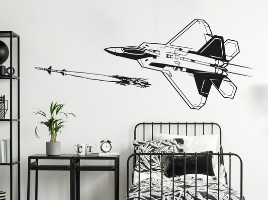 F-22 Raptor Fighter Jet Wall Decal. #7038
