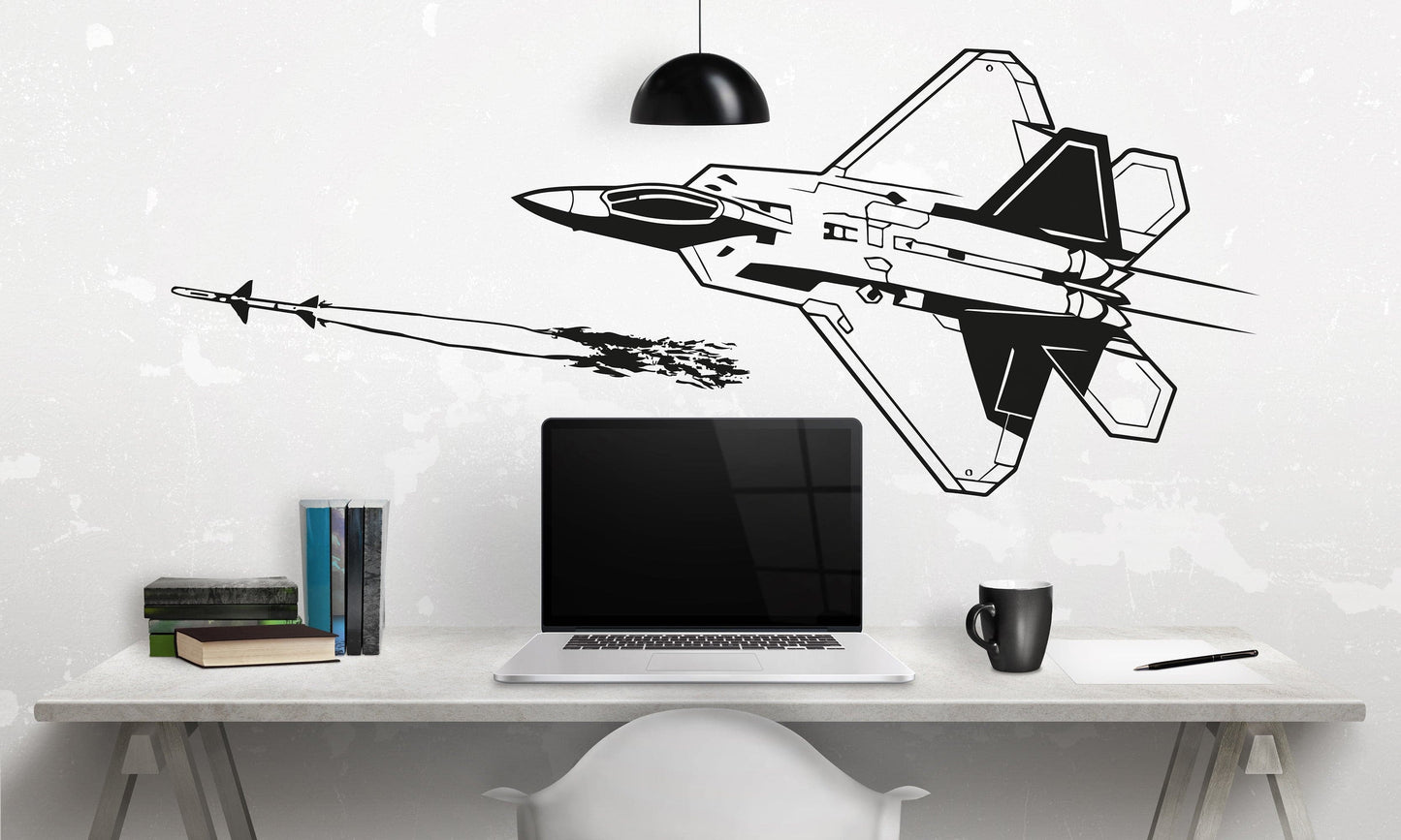 F-22 Raptor Fighter Jet Wall Decal. #7038