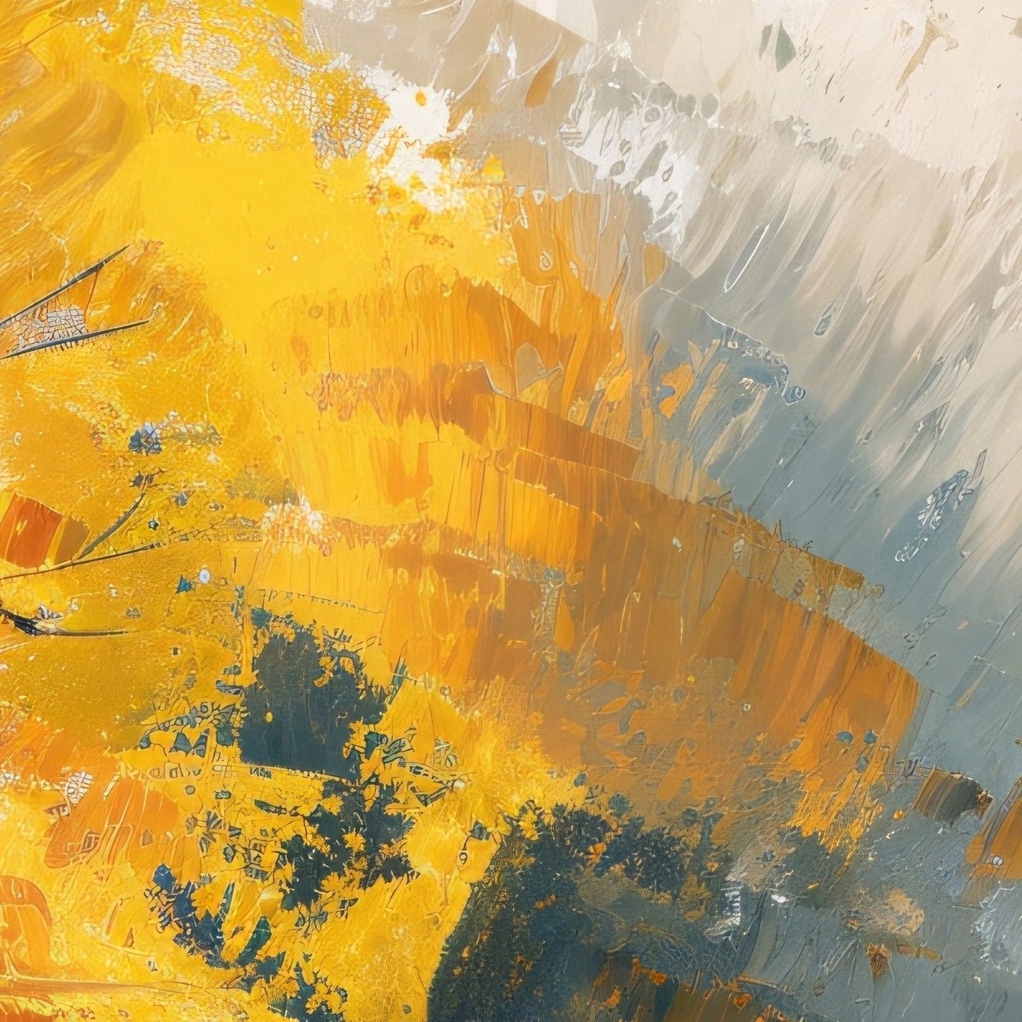 Tropical Waterfall Colorful Painting Wallpaper Mural. #7049