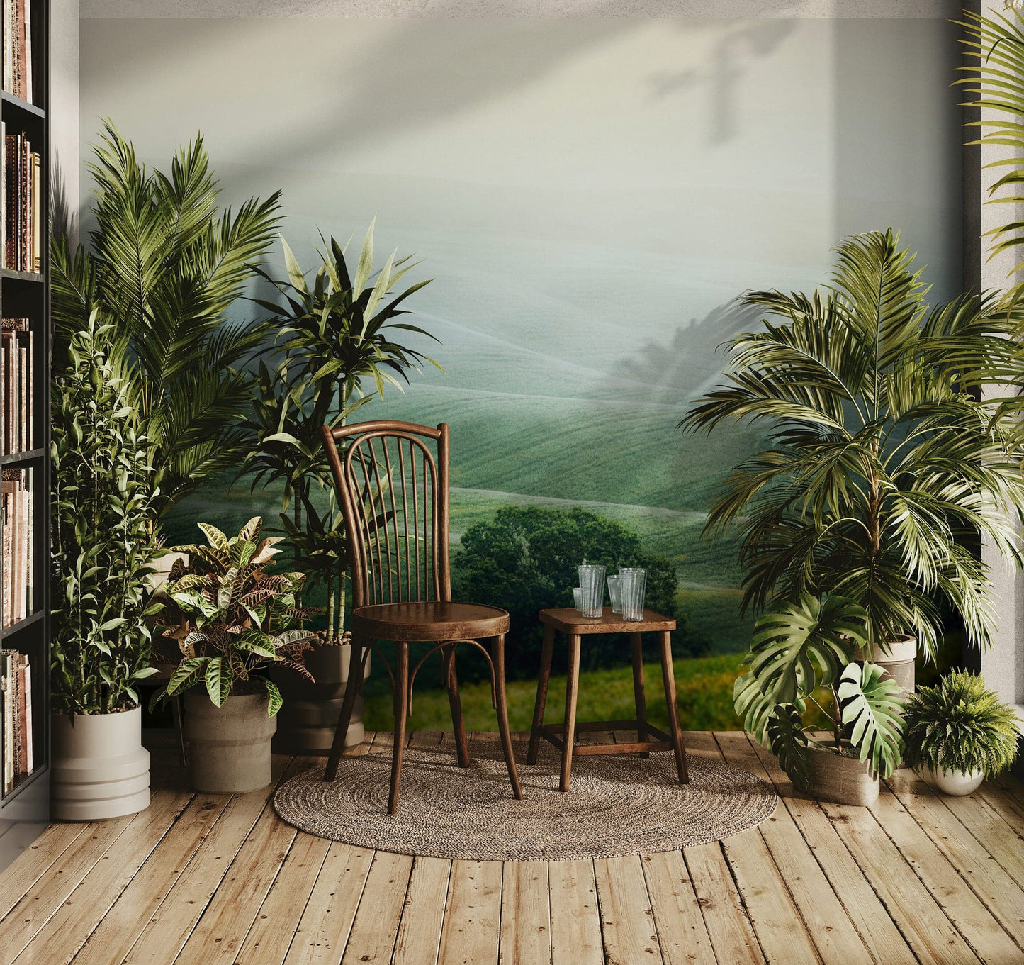 Tuscany Rolling Hills Meadow Wall Mural. Italian Countryside. #7053