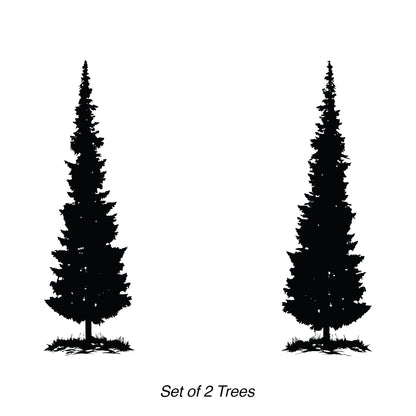 Pine Tree Wall Decals. Set of 2. #7070