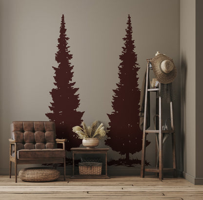 Pine Tree Wall Decals. Set of 2. #7070
