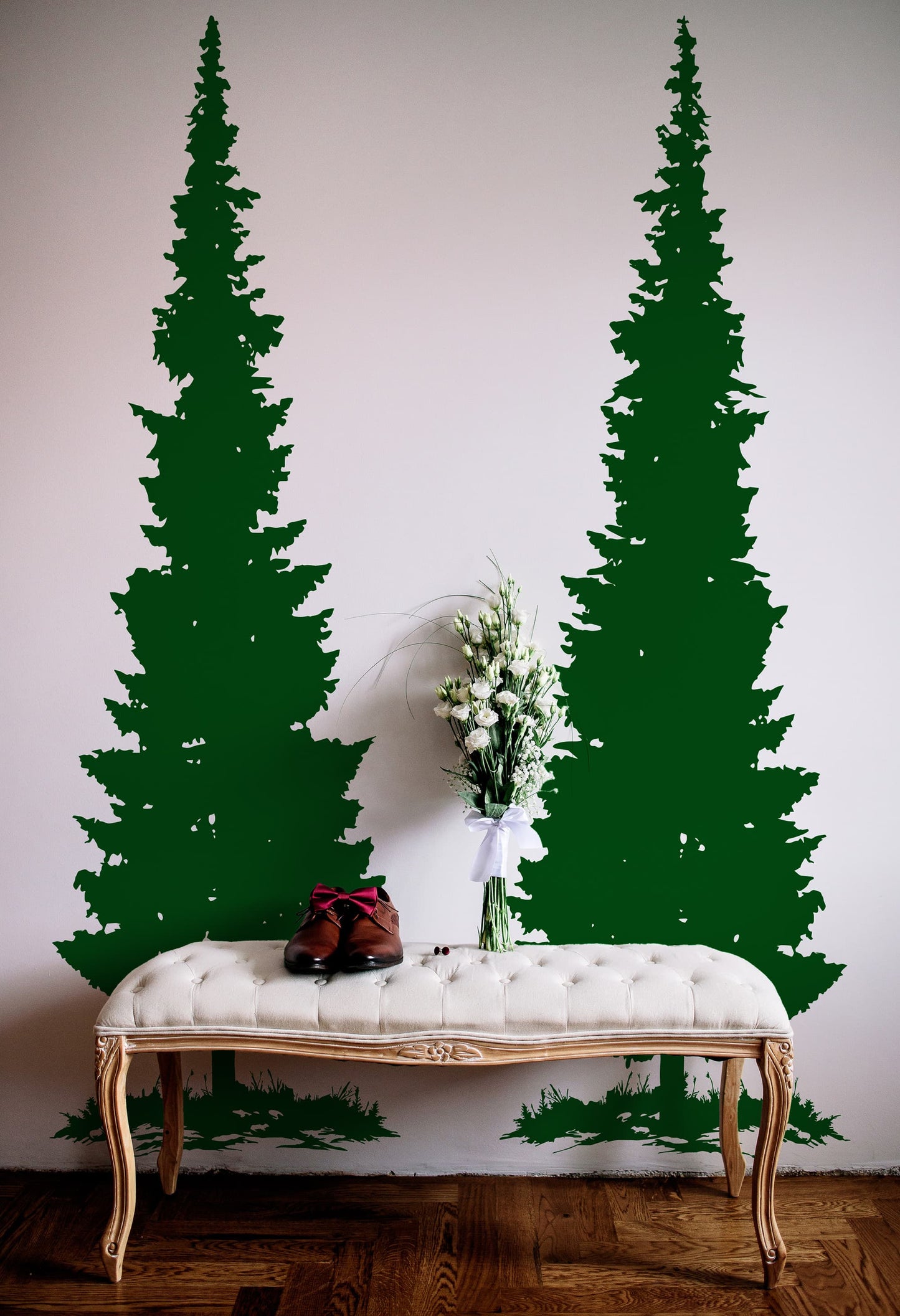 Pine Tree Wall Decals. Set of 2. #7070