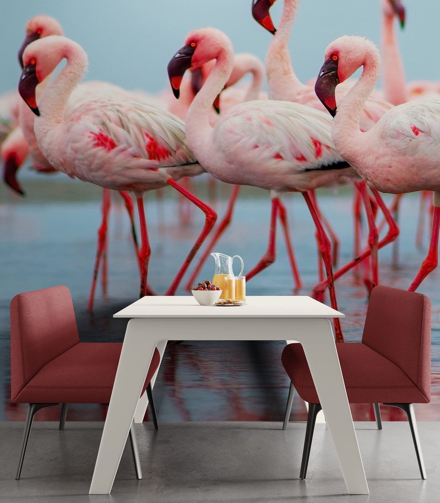 Pink Flamingos Wall Mural. #7073