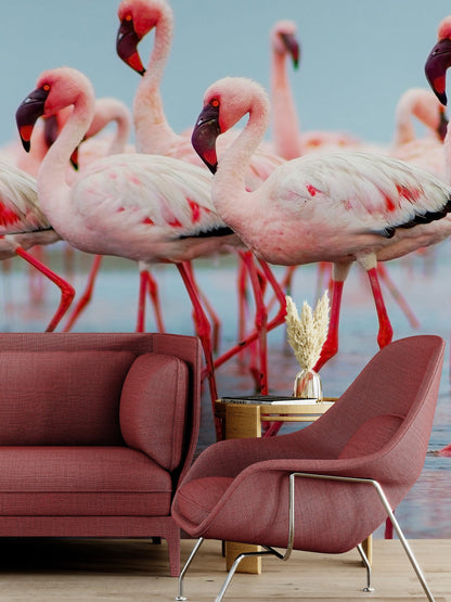 Pink Flamingos Wall Mural. #7073