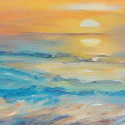 Colorful Coastline Painting Wall Mural. #7074