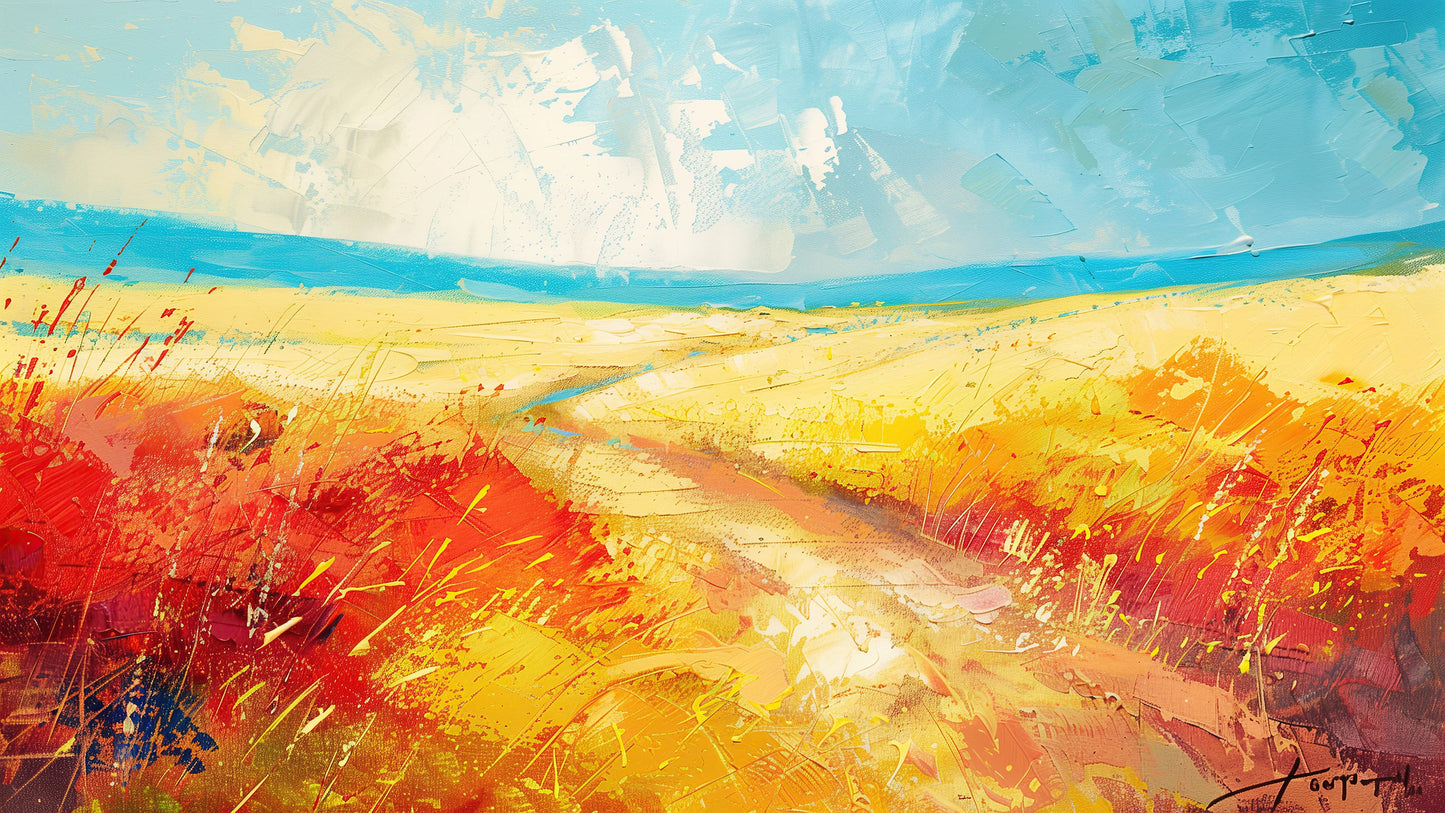 Beach Dune Wall Mural – Abstract Color Painting. #7078