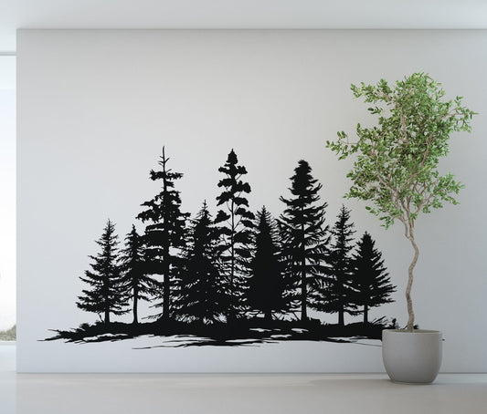 Woodland Forest Tree Wall Decal Sticker. #7083