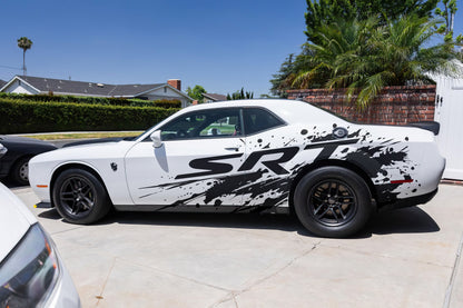 SRT Splatter Car Decal. For Challenger, Charger, Durango. Mopar. #7086
