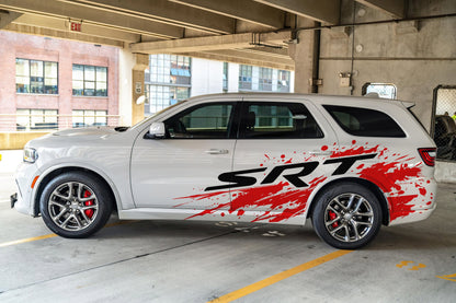 SRT Splatter Car Decal. For Challenger, Charger, Durango. Mopar. #7086