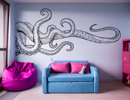 Nautical Octopus Tentacles Wall Decal Sticker. #7101