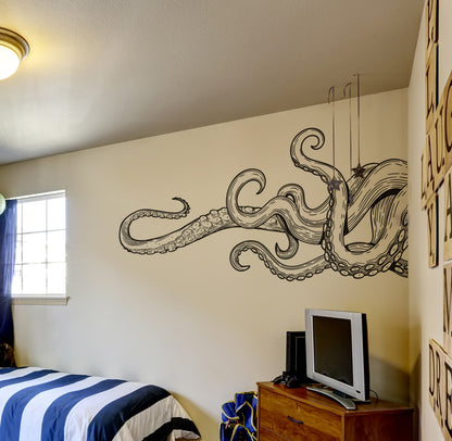 Nautical Octopus Tentacles Wall Decal Sticker. #7101
