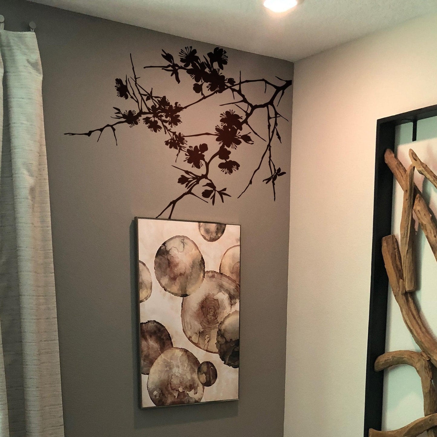 Hanging Flower Branches Wall Decal Sticker.  #754
