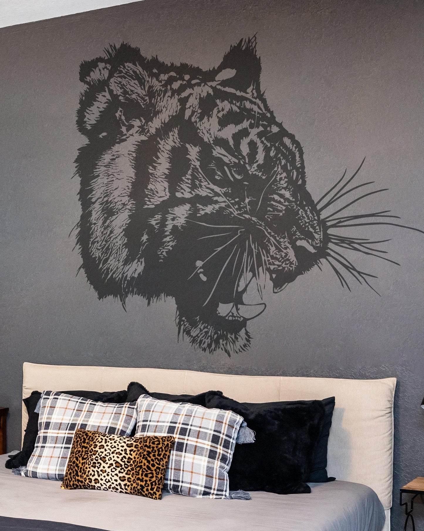 Angry Tiger Growling Vinyl Wall Decal Sticker. #791