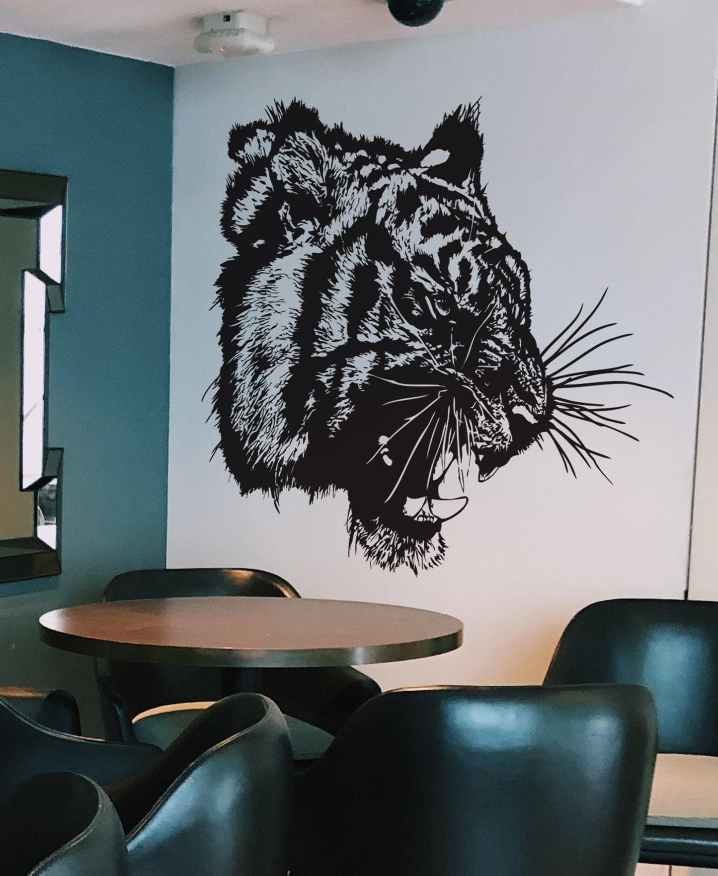 Angry Tiger Growling Vinyl Wall Decal Sticker. #791