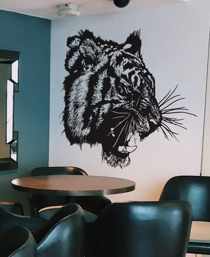 Angry Tiger Growling Vinyl Wall Decal Sticker. #791