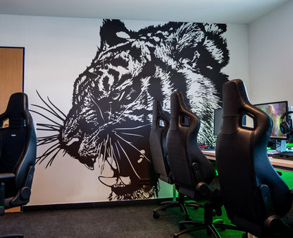 Angry Tiger Growling Vinyl Wall Decal Sticker. #791