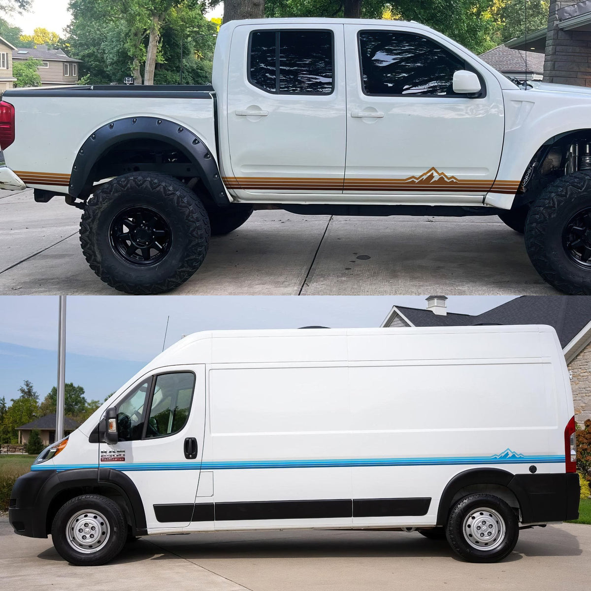 Mountain Truck / Car Decal. Overland Stripes Decal Sticker. Universal Fit for most Vehicles. #7122