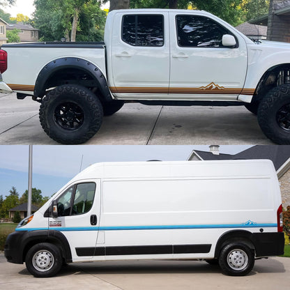 Mountain Truck / Car Decal. Overland Stripes Decal Sticker. Universal Fit for most Vehicles. #7122