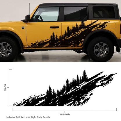 Overland Forest Tree Mud Splash Truck Decal. #6849