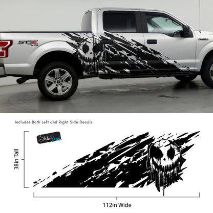 Evil Smiling Face Mud Splash Truck Decal Sticker. #6938