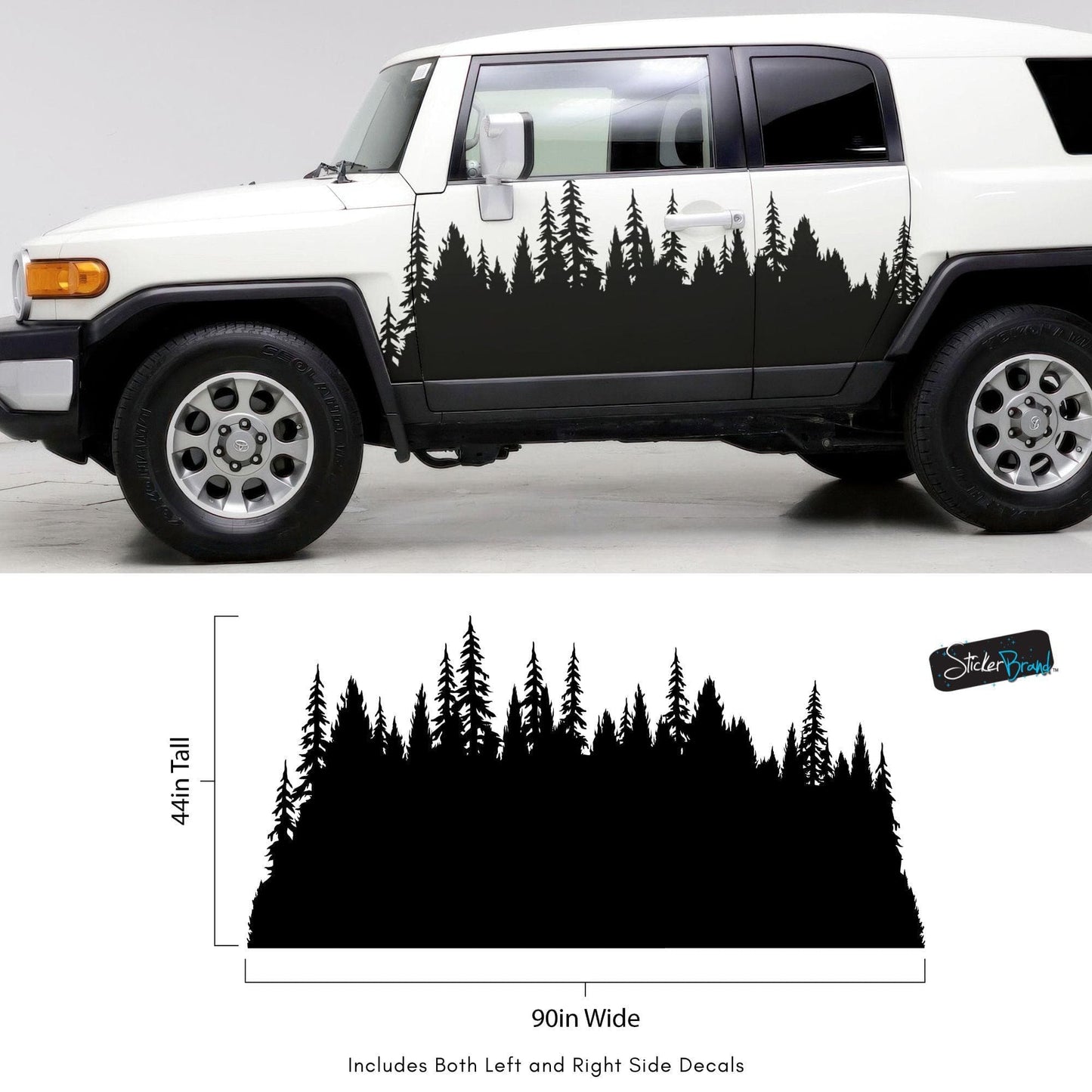 Forest Overland Sticker. Adventure Off Road Decal Sticker for Trucks. #6959