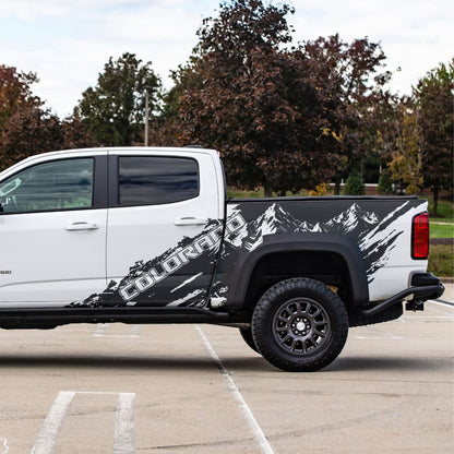 Chevy Colorado Truck Mud Splash Mountain Vinyl Car Graphic Sticker. Set of 2. #7110