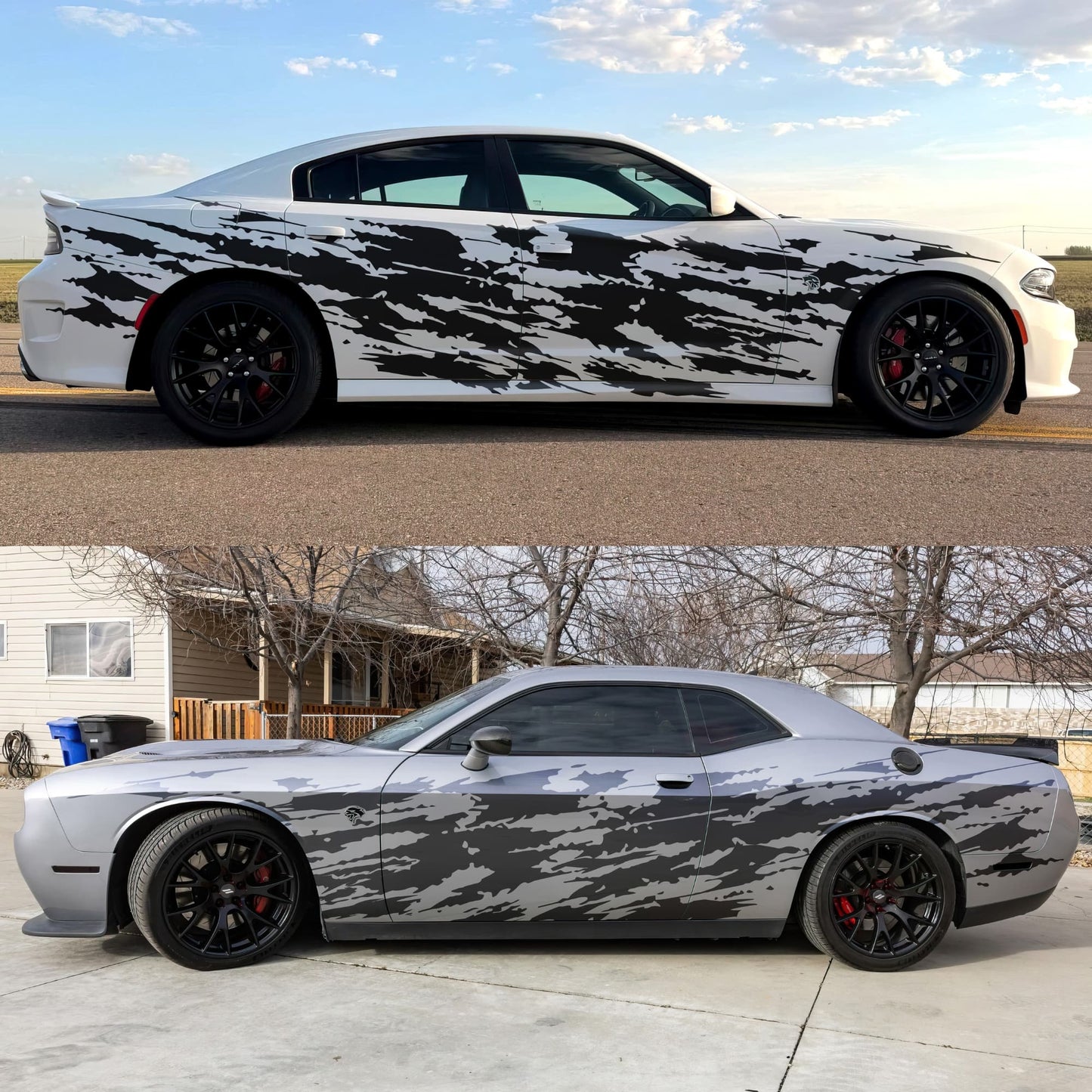 Splash Decal, Grunge Scratch Marks Decal Sticker for Challenger, Charger. #7102
