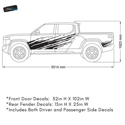 Digital Mud Splash Truck Decal. Universal Fit. Set of 2. #6928