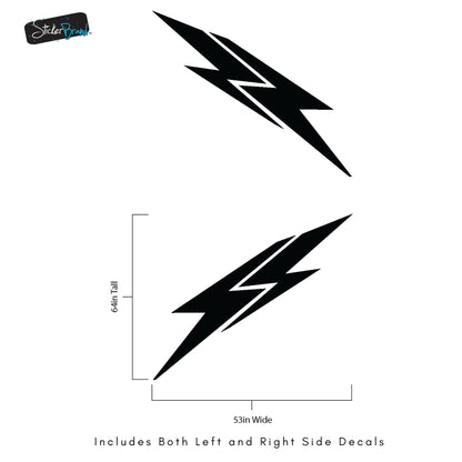 Lightning Bolt Car Decal Sticker. Universal Fit for Tesla / EV's. #6863